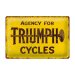 Agency for TRIUMPH Cycles reclamebord