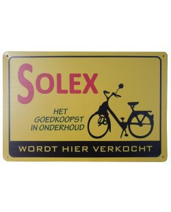 Solex wordt hier verkocht reclamebord