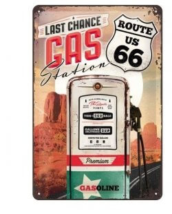 Route 66 Gas Station reclamebord