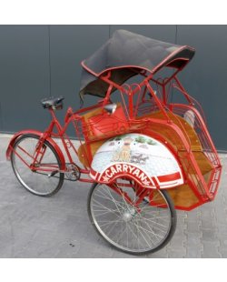 Te huur: riksja, Indonesische becak, fietstaxi