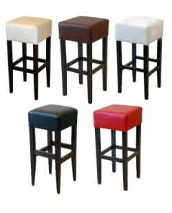 Barkruk demi wit, rood, zwart, bruin of beige