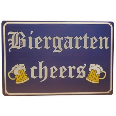 Biergarten Cheers reclamebord