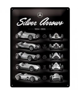 Mercedes silver arrows reclamebord