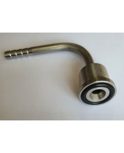 Tule 90c 5mm 5/8 voor fustkoppeling met vlakke kop