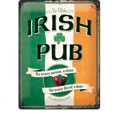 Irish pub reclamebord