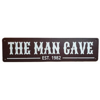 The man cave est. 1982 reclamebord