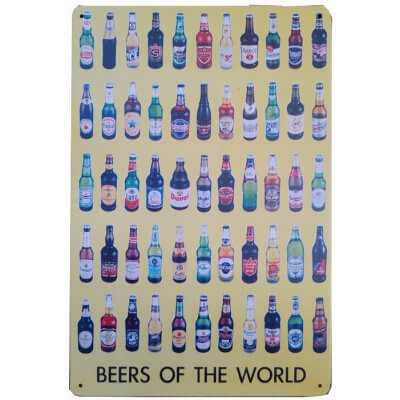 Beers of the world reclamebord