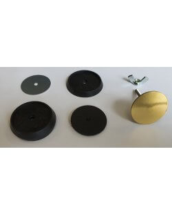 Afdekplaatje 31 mm doorsnee messing