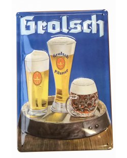 Grolsch reclamebord relief