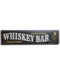 Whiskey bar finest old liquor reclamebord