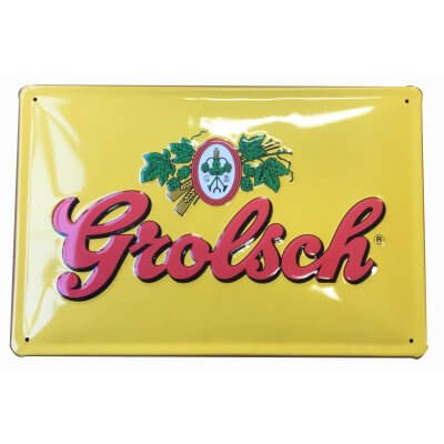 Grolsch reclamebord relief