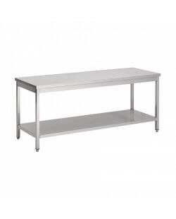Magazijnopruiming: Gastro M RVS werktafel met onderblad 1000x700x850 mm