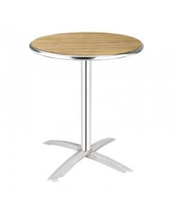 Magazijnopruiming: Bolero ronde tafel met kantelbaar essenhouten blad 60cm