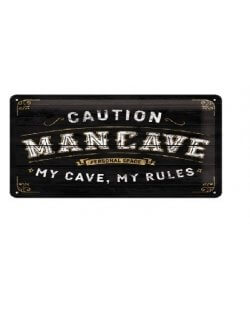 Caution mancave reclamebord