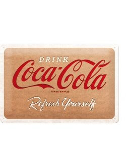 Drink Coca-Cola refresh yourself reclamebord