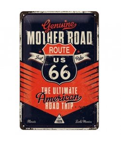 Mother road route 66 reclamebord