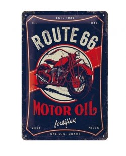 Route 66 motor oil reclamebord