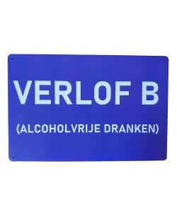 Verlof B reclamebord 