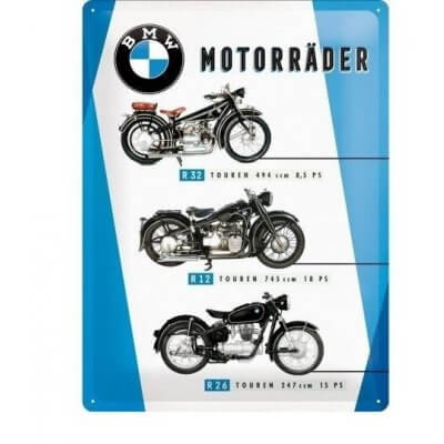 BMW Motorrader Chart reclamebord