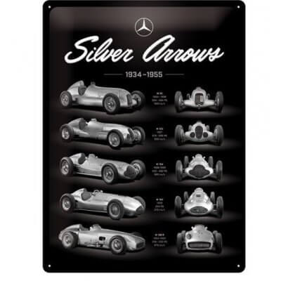 Mercedes silver arrows reclamebord