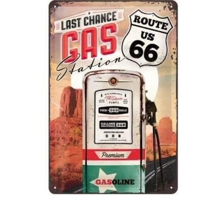 Route 66 Gas Station reclamebord
