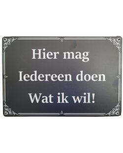 Doen wat ik wil reclamebord