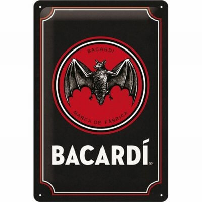 Bacardi pubbord relief zwart