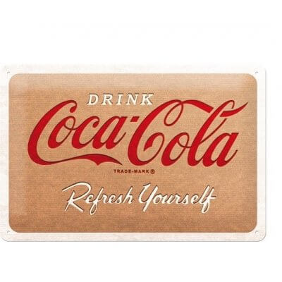 Drink Coca-Cola refresh yourself reclamebord