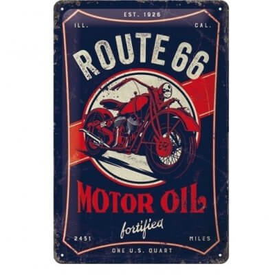 Route 66 motor oil reclamebord