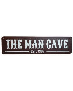 The man cave est. 1982 reclamebord