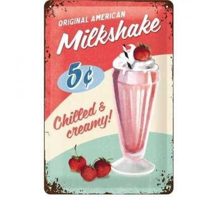 Milkshake reclamebord