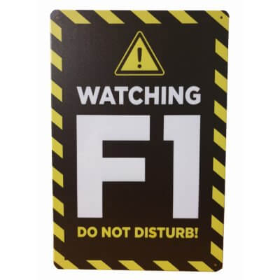 Watching F1 reclamebord
